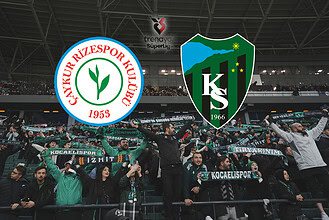 Çaykur Rizespor ve Kocaelispor taraftarları maç öncesi coşkulu destek veriyor.