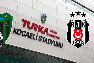 Kocaelispor ve Beşiktaş maçının oynanacağı Kocaeli Stadyumu giriş görüntüsü.