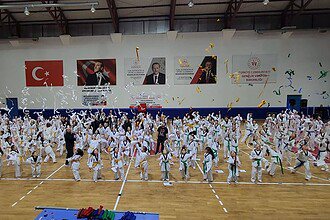 Gölcük Belediyespor Taekwondo kuşak sınavında 470 sporcu üst kemere geçti.
