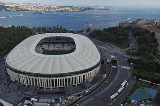 İstanbul'da UEFA Avrupa Ligi final maçının oynanacağı stadyumun havadan görünümü.