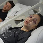 Vahşet olayında yaralanan anne ve oğlunun hastanedeki durumu.