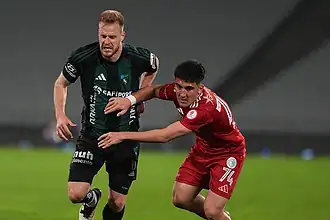 Kocaelispor'un futbolcuları Beyoğlu deplasmanında mücadele ediyor.