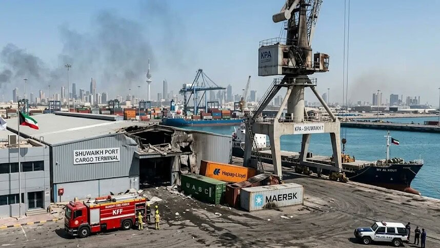 İran'dan Kuveyt'teki Mubarek el-Kebir Limanı'na insansız hava aracı saldırısı gerçekleşti.