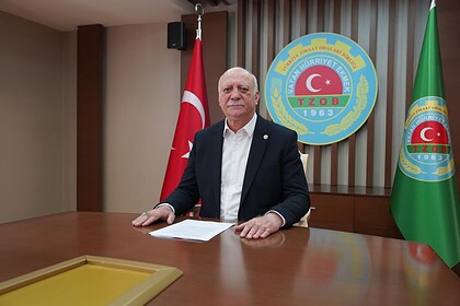 TZOB Başkanı Bayraktar eski ve verimsiz sulama kanallarını yenilemenin önemini vurguluyor.