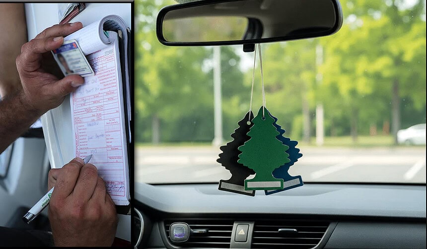 Dikiz aynasına koku asmanın yasal durumu ve 2026 trafik cezaları hakkında detaylar. Trafik kuralları.