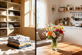 Bahar temizliği yaparken evinizi 1 günde düzenlemenin püf noktaları ve pratik çözümler.