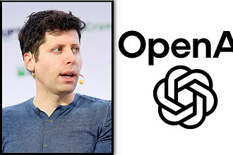 Yapay zeka ve OpenAI logosu ile ChatGPT reklamı.