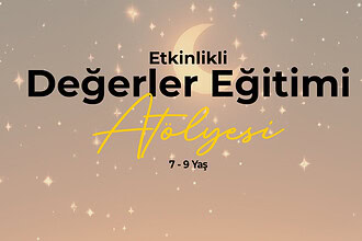 Ücretsiz değerler eğitimi atölyesi, 7-9 yaş çocuklar için düzenleniyor.