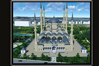 Dev camili Gebze Millet Bahçesi Camii, inşaat aşamasında.