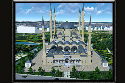 Dev camili Gebze Millet Bahçesi Camii, inşaat aşamasında.