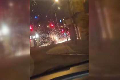 Füze patlaması ve çatışma anları Hayfa ve Kiryat Ata'da.