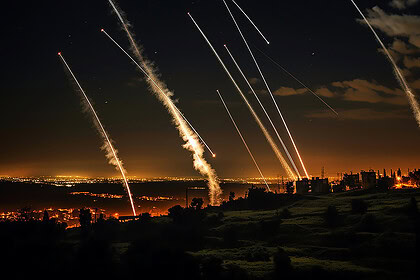 İran İsrail arasındaki füze saldırısı, Şoham kasabasında binalar vuruldu.