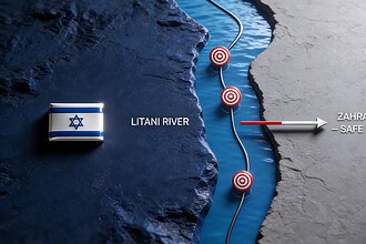 Litani Nehri ve Zahrani Nehri'nin güvenlik bölgesi.