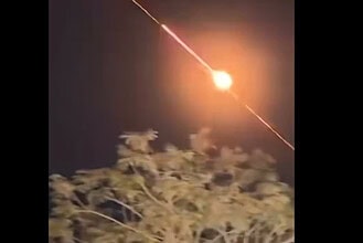 Bağdat'ta kamikaze insansız hava aracı düşürülme anı.