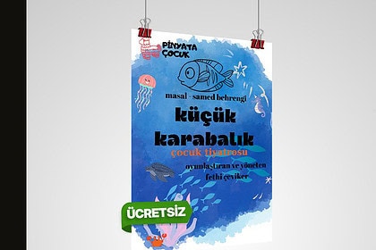 Ücretsiz çocuk tiyatrosu: Küçük Karabalık oyunu, çocuklar için eğlenceli ve öğretici bir tiyatro etk.