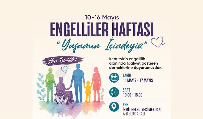 İzmit'te Engelliler Haftası Seferberliği: "Yaşamın İçindeyiz"
