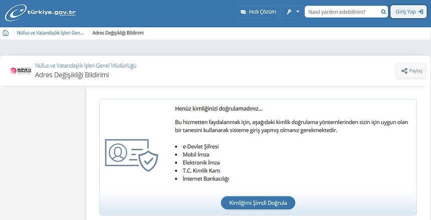 e-Devlet İkametgah Değişikliği Nasıl Yapılır?
