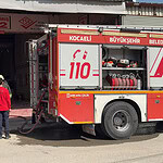 Gebze’de Takograf Servisinde Korkutan Yangın!