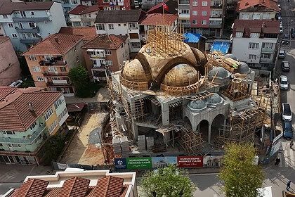 İzmit Kuruçeşme Merkez Camii İnşaatında Kritik Aşama