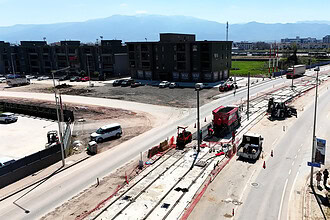 Kartepe Tramvay Hattı İnşaatında İstasyon Kurulumu Başladı