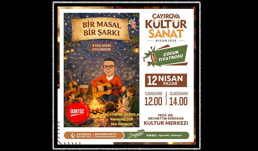 Hafta Sonu Planı Hazır: Çayırova Belediyesi’nden Çocuklara "Bir Masal Bir Şarkı" Hediyesi!