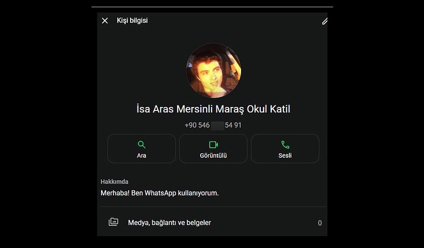 Kahramanmaraş Okul Saldırganının Profilindeki Korkunç Detay!