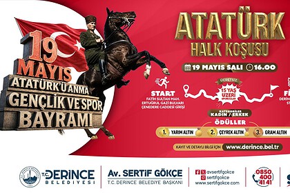 Derince'de 19 Mayıs Atatürk Halk Koşusu Heyecanı! Kayıtlar Başladı, Ödül Yarım Altın