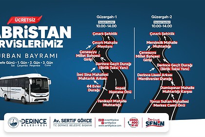 Derince Çınarlı Deprem Şehitliği Ücretsiz Seferleri Başlıyor: İşte Saatler ve Güzergahlar!