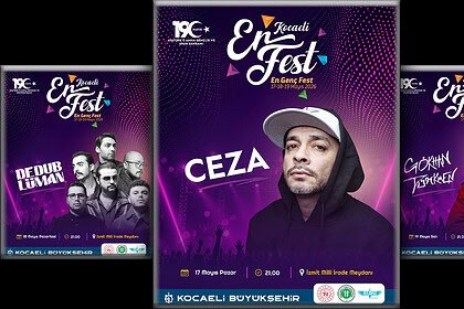 Kocaeli’de Gençlik Rüzgarı: Ceza, Dedublüman ve Gökhan Türkmen ENFEST’te!
