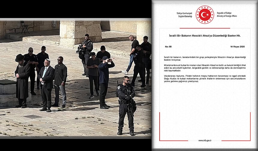 Türkiye’den İsrail’e Sert Tepki: "Mescid-i Aksa Baskınını Kınıyoruz!"