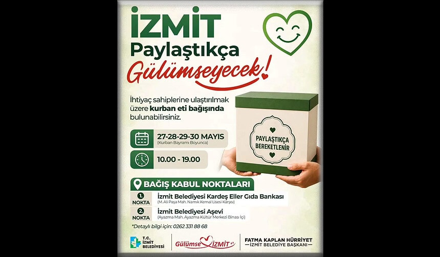 İzmit Belediyesi Kurban Eti Bağışı Nasıl Yapılır? İşte Kabul Noktaları!
