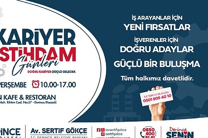 İş Arayanlar ve İşverenler Derince’de Buluşuyor: 4. İstihdam Günleri İçin Geri Sayım