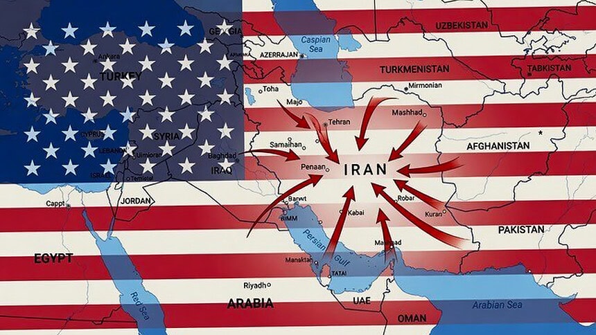 Trump'tan İran'a Harita Paylaşımı: Oklar Tahran'ı Gösteriyor