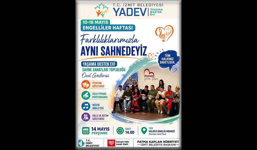 İzmit Belediyesinden Engelliler Haftası Etkinliği: YADEV’li Özel Bireyler Sahne Alacak!