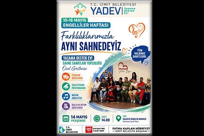 İzmit Belediyesinden Engelliler Haftası Etkinliği: YADEV’li Özel Bireyler Sahne Alacak!