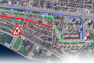 Körfez Mehmet Akif Ersoy Caddesi 2 Ay Trafiğe Kapalı: Hat 152, 161 ve 170 Güzergahı Değişiyor!