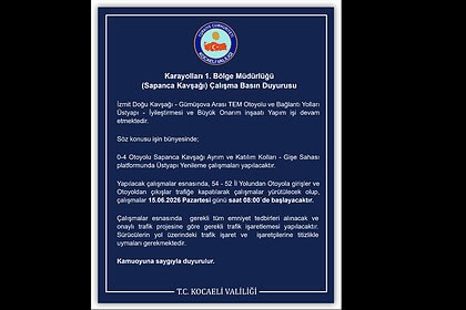 TEM Otoyolu Sapanca Kavşağı Trafiğe Kapatılıyor: Kocaeli Valiliği Yol Çalışması Detaylarını Açıkladı!