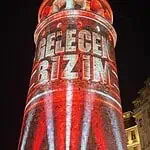 Galata Kulesi'nde 15 Temmuz'a Özel Mapping Gösterisi