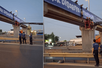 Gebze'de Yarı Çıplak Şahıs Üst Geçitte Asılı Bulundu