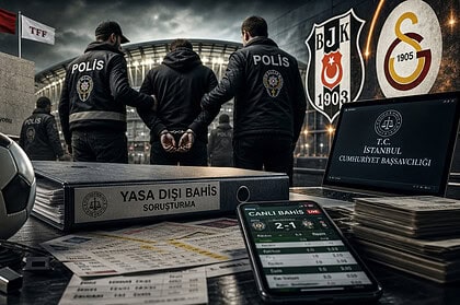 Futbolda Yasa Dışı Bahis Operasyonu: Beşiktaş ve Galatasaray Yöneticileri Dahil 19 Şüpheli Gözaltında!