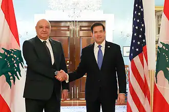 Aoun-Rubio Washington Görüşmesi: Hizbullah'ın Silahsızlandırılması Masada