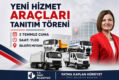 İzmit Belediyesi Yeni Hizmet Araçlarını Tanıtıyor: Fatma Kaplan Hürriyet 400 Araç Sözünü Tutuyor!