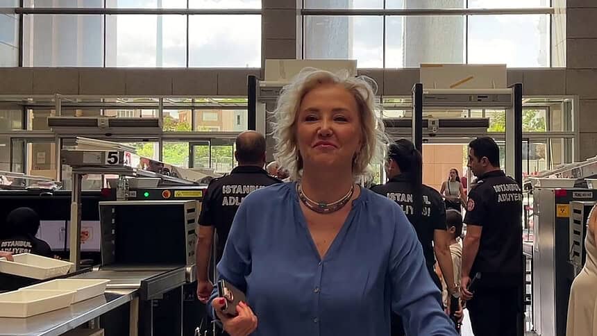 Berna Laçin "Ahbaplar" Soruşturmasında İfade İçin Adliyeye Geldi