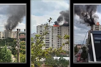 Gebze Barış Mahallesi’nde Korkutan Yangın: Bina Çatısı Alevlere Teslim Oldu!