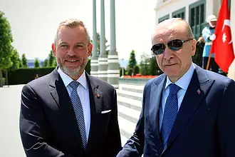 Erdoğan, Slovakya Cumhurbaşkanı Pellegrini'yi Külliye'de Ağırladı