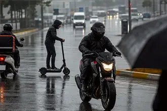 Kocaeli'de Motosikletlere Yasak: Sağanak İçin 11 Saat Trafik Durdu