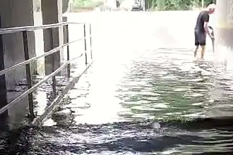 Kocaeli'de Sağanak Sokakları Göle Çevirdi: Bir Araç Kanala Saplandı