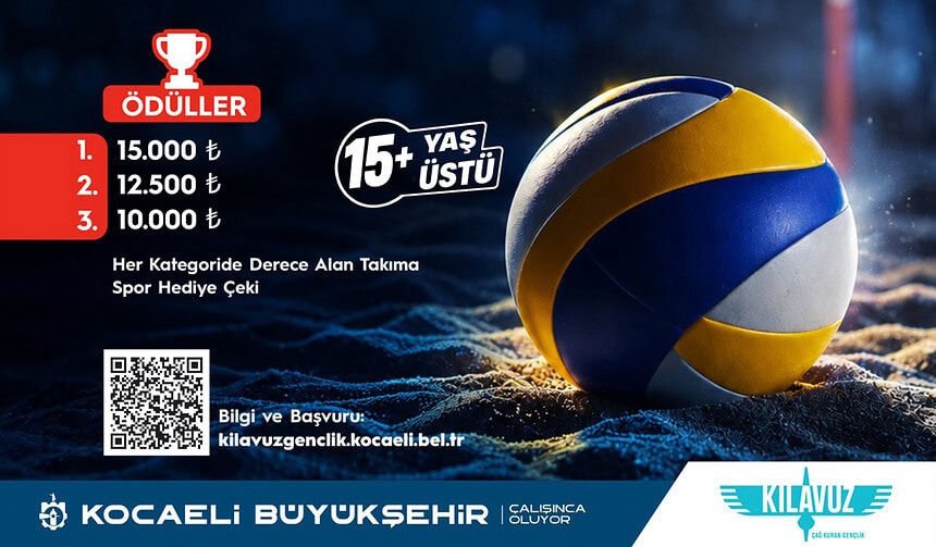 Birinci Olana 15 Bin Lira: Kocaeli'de Plaj Voleybolu Turnuvası Başvuruları Açıldı!