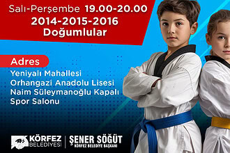 Körfez Belediyesi Spor Akademisi Ücretsiz Taekwondo Okulu Kayıtları Başladı!