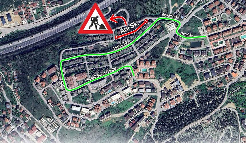 İzmit Turgut Mahallesi Anı Sokak'ta 40 Günlük Üstyapı Çalışması: Hat 54 Güzergah Değiştiriyor!